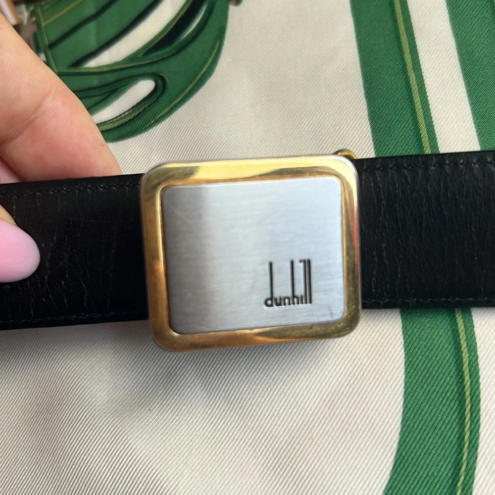 Dunhill Logo Gold silver Tone Belt Buckle for 1.1” belt